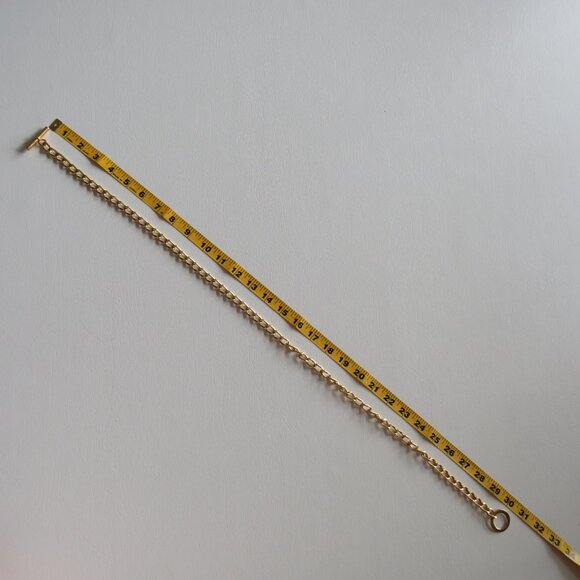 Toggle Clasp Curb Link Eloxal Gold Tone Metal Vintage Belt Chic Retro Belt - Picture 7 of 11